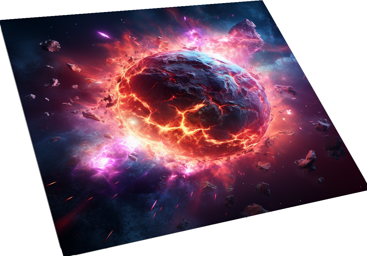 3ft x 3ft Gaming Mat - Planet Design 1