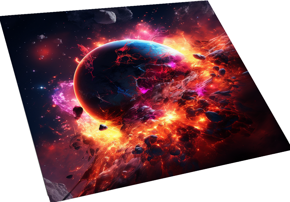 3ft x 3ft Gaming Mat - Planet Design 2