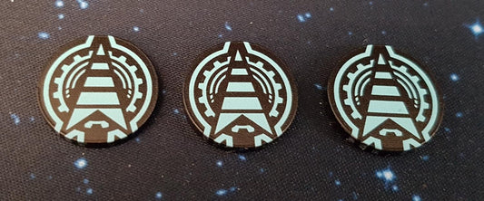 V2 Acrylic Colour Printed Gaming Cloak Tokens for Star Wars X-Wing