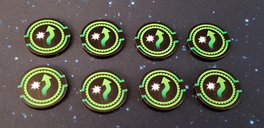 V2 Acrylic Colour Printed Gaming Evade Tokens for Star Wars X-Wing