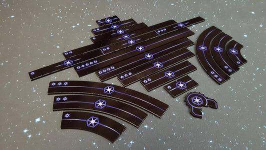 V2 Acrylic Colour Printed Gaming Templates (Separatist Alliance) for Star Wars X-Wing