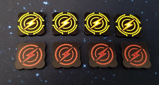 V2 Acrylic Colour Printed Charge Tokens (Double Sided) for Star Wars X-Wing