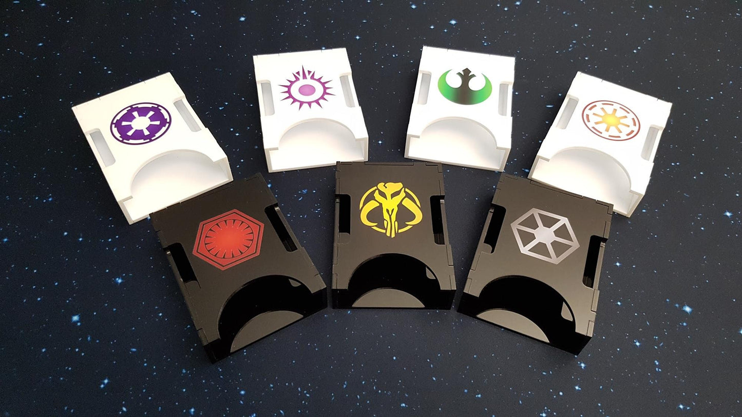 V2 Acrylic Colour Printed Promo Damage Deck Holder (Galactic Republic) for Star Wars X-Wing