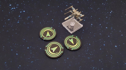 V2 Acrylic Colour Printed Gaming Over Sized Tokens for Star Wars X-Wing