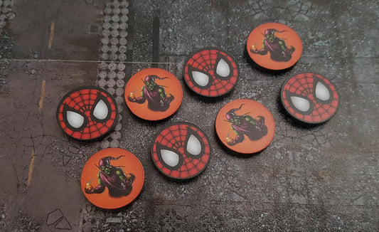 General Status (Spiderman) Token Set (Double Sided) for Marvel Crisis Protocol