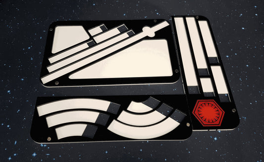 V2 Acrylic Colour Print Split Gaming Template Tray for Star Wars X-Wing